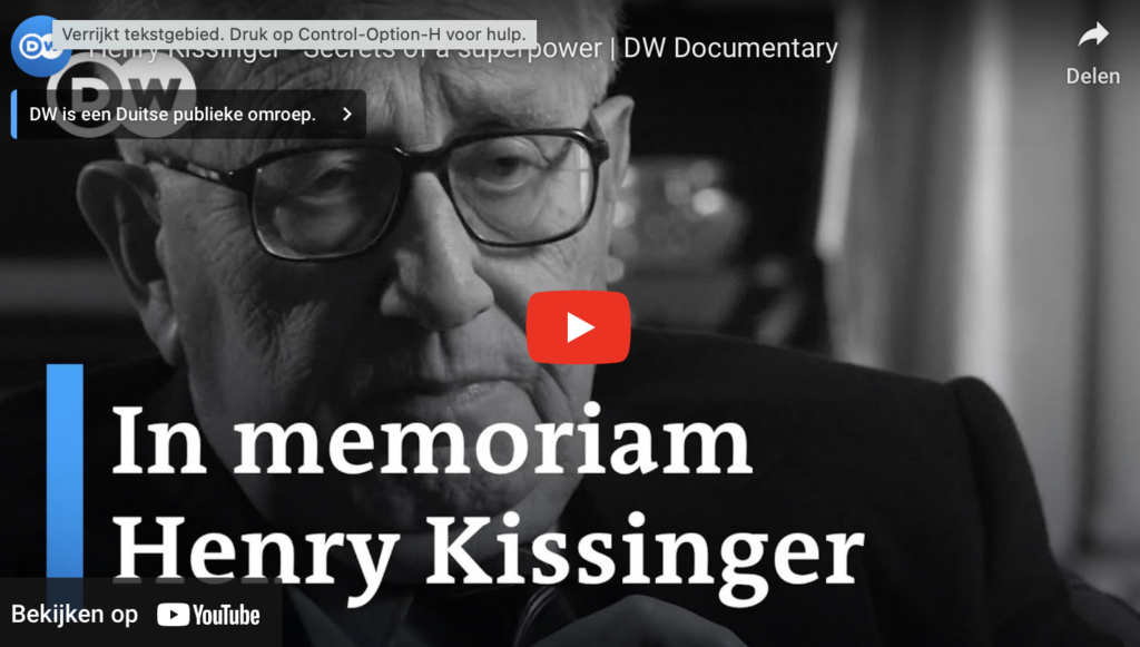 Kissinger’s nalatenschap in een nutshell